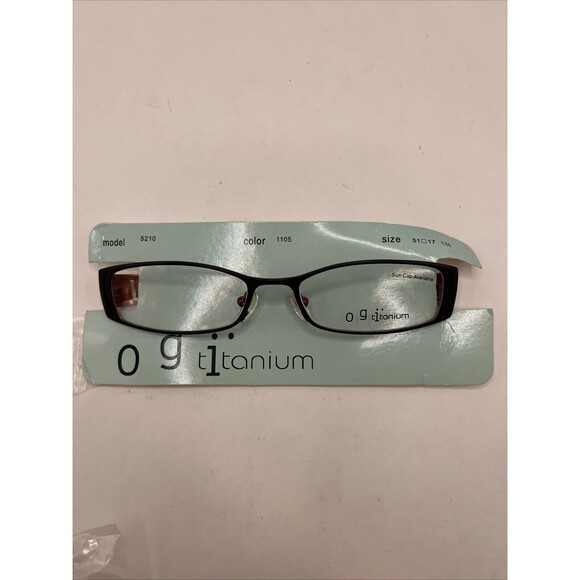 OGI Eyeglasses Titanium 5210 1105 Designer Demo Lens Red 51-17-135 - Picture 1 of 7